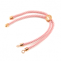 Baza do Bransoletki Nylon i Eco Mosiądz ze złoceniami 21x0.3cm Kolor: Różowy 1szt (13WB14796)