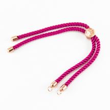 Baza do Bransoletki Nylon i Eko Mosiądz ze złoceniami 21x0.3mm Kolor: Burgund 1szt (13WB14799)