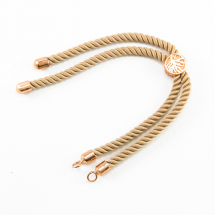 Baza do Bransoletki Nylon i Eco Mosiądz ze złoceniami 21x0.3cm Kolor: Beżowy 1szt (13WB14802)