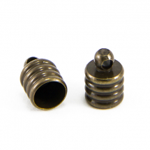 Końcówki do Sznura Mosiądz 9x6mm Kolor: Bronze 20szt (13WB14827)