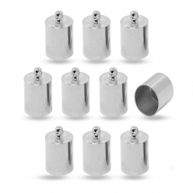 Концевики для Шнура, Латунь, Платина, 12х8мм, Внутрішній Діаметр 7мм, Отвір 1мм (13WB14837)