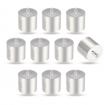 Końcówki do Sznura Mosiądz, Srebrny, 11x7mm, Wewnętrzna Średnica: 6mm, 10szt (13WB14842)