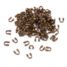 Zaciski Ochronne do Linki Eco Mosiądz 5x4x1mm Kolor: Miedź około 150szt/5g (13WB14867)