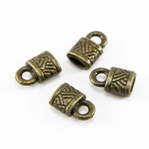 Końcówki do Sznura Stop Metalowy 10x6.5x4.5mm Kolor: Bronze 10szt (13WB14874)