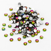 Скляні Стрази - Кабошони, Грановані, Клас А, Плоскі Круглі, Колір: Мультіцвет, Розмір: 3.8 ~ 4 мм, (13WB14505)