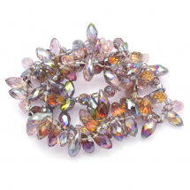 Koraliki Szklane Galwanizacja Fasetowane, 12x6x6mm 100szt/60cm/sznur (13WB14884)