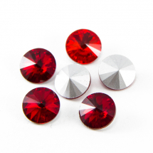 Стрази Скляні Конус, з Покриттям Задньою Сторони, Колір: Червоний, Розмір: 12x6мм, (13WB14929)