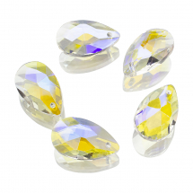 Zawieszka Szklana Fasetowana 22x13x7mm Otwór 1mm Kolor: Wielokolorowy 5szt (13WB14991)