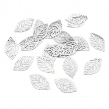 Zawieszka Żelazna 23x13x1mm Otwór 0.5mm Kolor: Platyna 50szt (13WB14996)