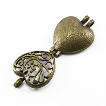 Zawieszka Pudełko Stop Metalowy 41x30x15mm Otwór 5x4mm Kolor: Bronze 1szt (13WB15028)