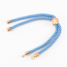 Baza do Bransoletki Nylon i Eko Mosiądz ze złoceniami 23x0.2cm Kolor: Niebieski 1szt (13WB15032)