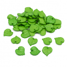 Підвіски Акрил Непрозорі, Лист, Колір: Жовто-зелений, Розмір: 16х2мм, Отвір: 1мм, близько 165шт / 50г, (13WB14286)