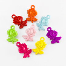 Підвіски Акрил Непрозорі, Роза, Колір: Мікс, Розмір: 27x17x7мм, Отвір: 3 мм, близько 58шт / 50г, (13WB15390)