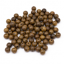 Koraliki Drewno Wenge 6-6.5mm około 105szt/25g (13WB12838)