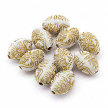 Koraliki Akrylowe "Paryż" Owalny 16x10.5mm 10szt (13WB15522)