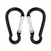 Zapięcie Karabińczyk na Breloki i Klucze Aluminium 50x24x4mm Kolor: Czarny 2szt/opakowanie (13WB16106)