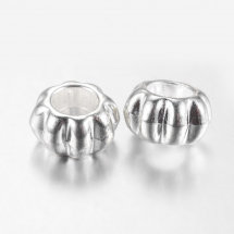 Koraliki Modułowe Charms Stop Metalowy, Srebro 12x12x6.5mm, 3szt (13WB16155)