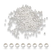 Koraliki Zaciskowe Stopery Mosiądz Srebrny, 2x1.2mm, 400szt/5g (Q6WB590)