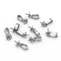 Uchwyt do Koralików Stal Nierdzewna 12.5x5mm Pin 1mm otwór 2.5mm 10szt (13WB16476)