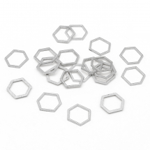 Zawieszka Łącznik Stop Metalu 12x14x1mm Kolor: Srebrny 20szt (13WB16466)