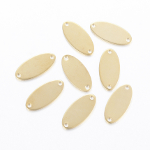 Zawieszka Łącznik Owalny Stal Nierdzewna 17x8x0.8mm Otwór 1.2mm Kolor: Złoty 10szt (13WB16484)