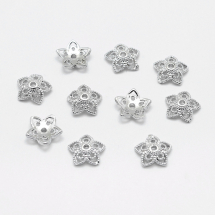 Nakładki na Koraliki Mosiądz 9.5x2.5mm Platynowa Powłoka 4szt/opakowanie (13WB16568)