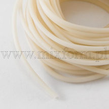 Sznurek Gumowy Pusty 2mm Otwór około 1mm Kolor: Światło-Beżowy 5m (13WB16680)