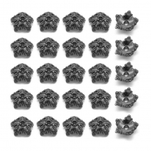 Nakładki na Koraliki Stop Metalowy 10x4mm Kolor: Stal Pistoletowa 20szt/opakowanie (13WB16748)