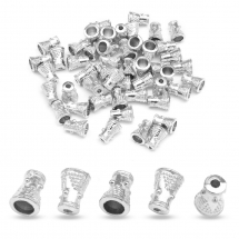 Stożek Nakładki na Koraliki Stop Metalowy 8х6х6mm Kolor: Platyna 50szt/opakowanie (13WB16750)