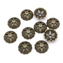 Nakładki na Koraliki Stop Metalowy 19x6mm Kolor: Bronze 10szt/opakowanie (13WB16762)