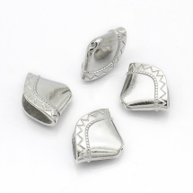 Конус Шапочки для Бусин з Металу, Колір: Платина, Розмір: 17х23х8мм, Отвір 1.5мм, (13WB16782)