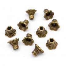 Stożek Nakładki na Koraliki Stop Metalowy 9x11mm Kolor: Bronze 10szt/opakowanie (13WB16786)