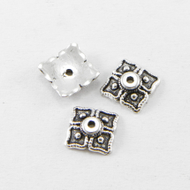 Nakładki na Koraliki Stop Metalowy 11x2mm Kolor: Antyczne Srebro 50szt/opakowanie (13WB16829)