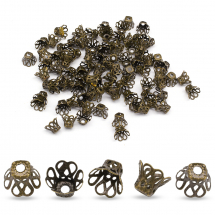 Stożek Nakładki na Koraliki Żelazo 8х6mm Kolor: Bronze 100szt/opakowanie (13WB16840)
