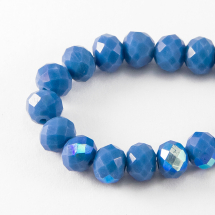 Koraliki Szklane Galwanizacja Fasetowane, 6x4mm 96szt/45cm/sznur (13WB16893)