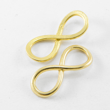 Конектор Нескінченність зі Сплаву, Колір: Золото, Розмір: 12х30х2мм, Отвір 12х8мм, (13WB16908)