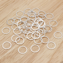 Zawieszka Łącznik Mosiądz 10x1mm Kolor: Srebrny 50szt (13WB16943)