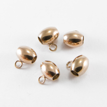 Krawatka do Biżuterii Stal Nierdzewna 9x7x6mm Otwór 2mm Kolor: Różowe Złoto 5szt (13WB16965)