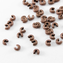 Koraliki Maskująca Crimp Mosiądz 3.2x2.2mm Kolor: Miedź 40szt/2g (13WB17015)