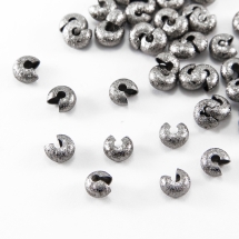 Koraliki Maskująca Crimp Mosiądz 5x4mm Kolor: Stal Pistoletowa 50szt (13WB17017)