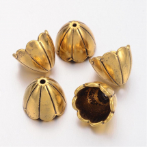 Stożek Nakładki na Koraliki Stop Metalowy 17х16mm Kolor: Antyczne Złoto 4szt/opakowanie (13WB17178)