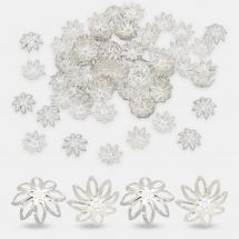 Nakładki na Koraliki Żelazo Filigran 10x4mm Kolor: Srebrne 100szt/opakowanie (13WB17183)