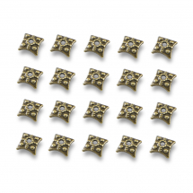 Шапочки для Бусин, Сплав, Квітка, Колір: Бронза, Розмір: 7.5х7.5х3мм, Отвір 2мм, (13WB17194)