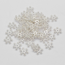 Koraliki Dystansowe Stopowy Biżuterii 10х2.5mm Srebro 50szt (13WB17331)