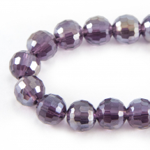 Koraliki Szklane Galwanizacja Fasetowane 8mm 72szt/58cm/sznur (13WB17353)