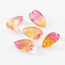 Zawieszka Szklana 13x8x5.5mm Otwór 1.2mm Kolor: Jasnoróżowy 5szt (13WB17468)