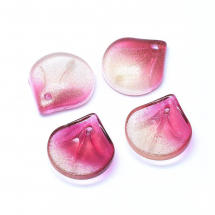 Zawieszka Szklana 15x13.5x4mm Otwór 1.2mm Kolor: Blada Wiśnia 5szt (13WB17478)