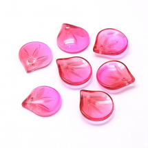 Zawieszka Szklana 15x13.5x4mm Otwór 1.2mm Kolor: Fuksja 5szt (13WB17479)