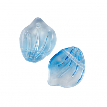 Zawieszka Szklana 15x12x4mm Otwór 1mm Kolor: Chabrowy 5szt (13WB17486)