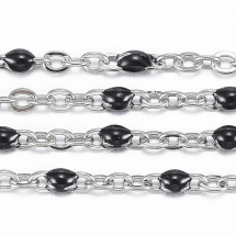 Łańcuch Kotwiczny Stal Nierdzewna Ogniwo 2x1.5x0.5mm Czarna Emalia Długość 1m (13WB17566)